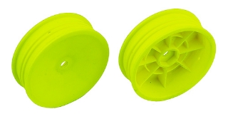 Picture of Team Associated 2.2" "Slim" Front Buggy Wheels (Yellow) (2) (B6)