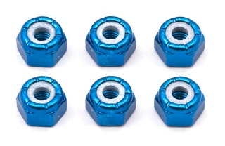 Picture of Team Associated 8/32" Aluminum Locknut (Blue) (6)