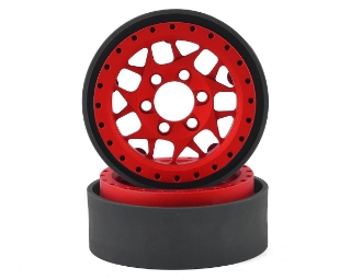 Picture of Vanquish Products KMC XD127 Bully 1.9" Beadlock Crawler Wheels (Red) (2)