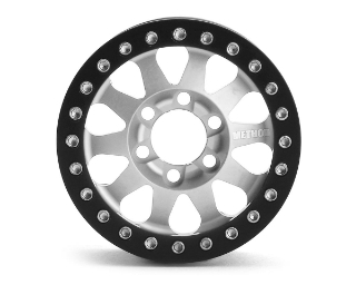 Picture of Vanquish Products Method 101 V2 1.9" Beadlock Crawler Wheels (Silver/Black) (2)