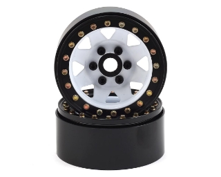 Picture of SSD RC 1.9” Steel 8 Spoke Beadlock Wheels (White) (2)