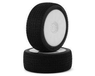 Picture of Pro-Motion MIG 1/8 Buggy Pre-Mount Tires (White) (2) (Soft - Long Wear)