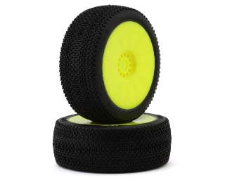 Picture of Pro-Motion Phantom 1/8 Buggy Pre-Mount Tires (Yellow) (2) (Soft - Long Wear)