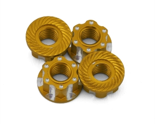 Picture of J&T Bearing Co. 4mm Machined Aluminum Wheel Nuts (Gold) (4)