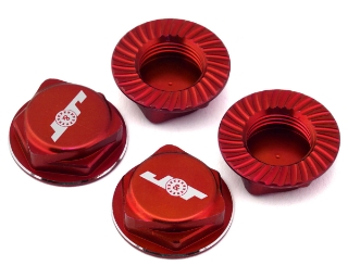 Picture of J&T Bearing Co. Aluminum 17mm Serrated Wheel Nuts (Red) (4)