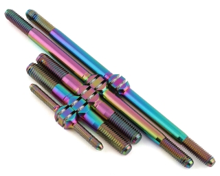 Picture of J&T Bearing Co. Mugen MBX8T/MBX8TR Titanium "Milled" Turnbuckle Kit (Oil Slick)
