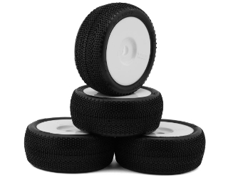 Picture of TZO Tires 500 1/8 Buggy Pre-Glued Tire Set (White) (4) (Ultra Soft)