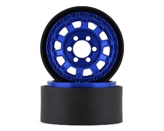 Picture of Vanquish Products KMC KM236 Tank 1.9" Beadlock Crawler Wheels (Blue) (2)
