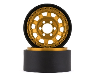 Picture of Vanquish Products KMC KM236 Tank 1.9" Beadlock Crawler Wheels (Gold) (2)