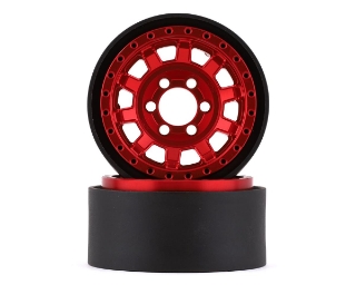 Picture of Vanquish Products KMC KM236 Tank 1.9" Beadlock Crawler Wheels (Red) (2)