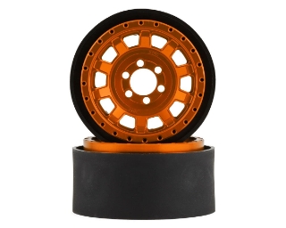 Picture of Vanquish Products KMC KM236 Tank 2.2" Beadlock Crawler Wheels (Orange) (2)