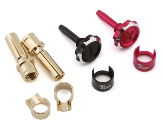 Picture of 1UP Racing "Lockdown" Adjustable Bullet Plug Grips w/4mm Bullets (Pink/Black)
