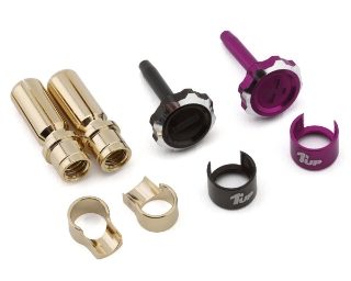 Picture of 1UP Racing "Lockdown" Adjustable Bullet Plug Grips w/5mm Bullets (Purple/Black)