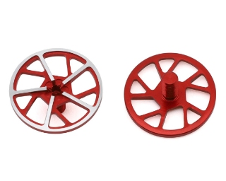 Picture of 1UP Racing Tenfold UltraLite Aluminum Wing Screws (Red) (2)