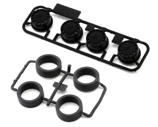 Picture of Tamiya JR Mini 4WD 26mm Hard Low Profile Tires (Black) (4)