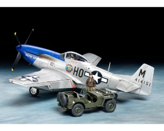 Picture of Tamiya 1/48 North American P-51D Mustang & 1/4-ton 4x4 Model Set