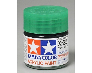 Picture of Tamiya X-25 Clear Green Gloss Finish Acrylic Paint (23ml)