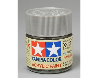 Picture of Tamiya X-32 Titanium Silver Gloss Finish Acrylic Paint (23ml)