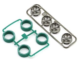 Picture of Tamiya JR Mini 4WD Small Diameter Low-Profile Tire & A-Spoke Wheels (4)